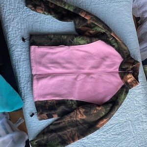 Pink & Camouflage Fleece Jacket :)